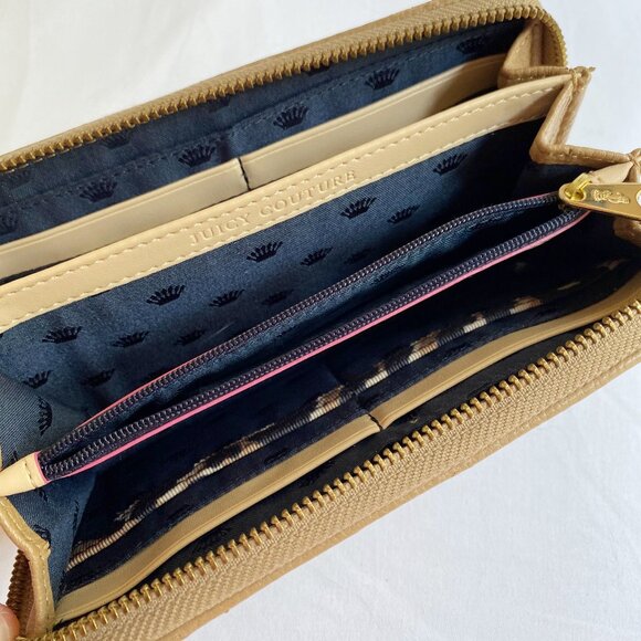 Juicy Couture Vintage Nylon Studded Beige Continental Wallet - Picture 5 of 7